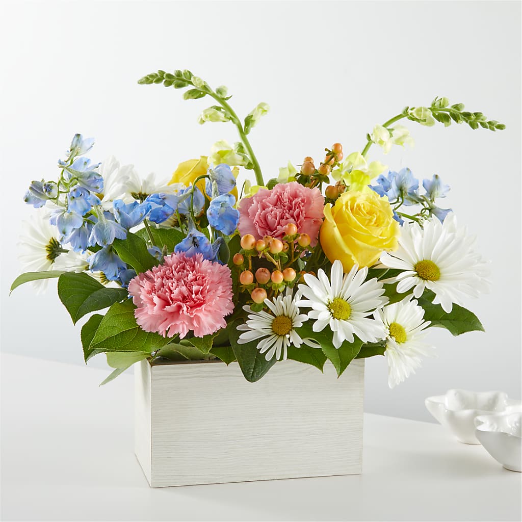 Sun Salutation Box Bouquet – New Life Flower And Gifts, Rincon GA