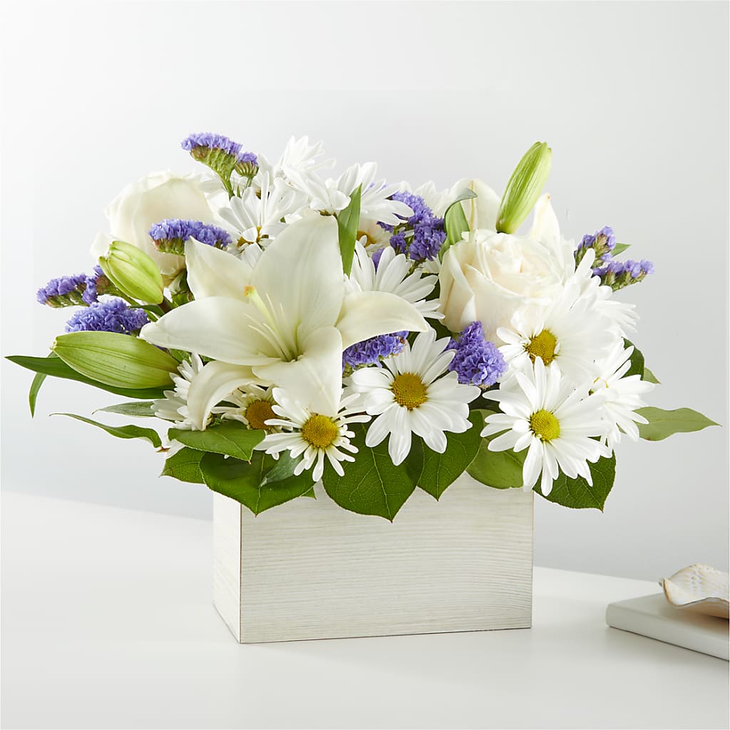 Beyond Blue Box Bouquet – New Life Flower And Gifts, Rincon GA