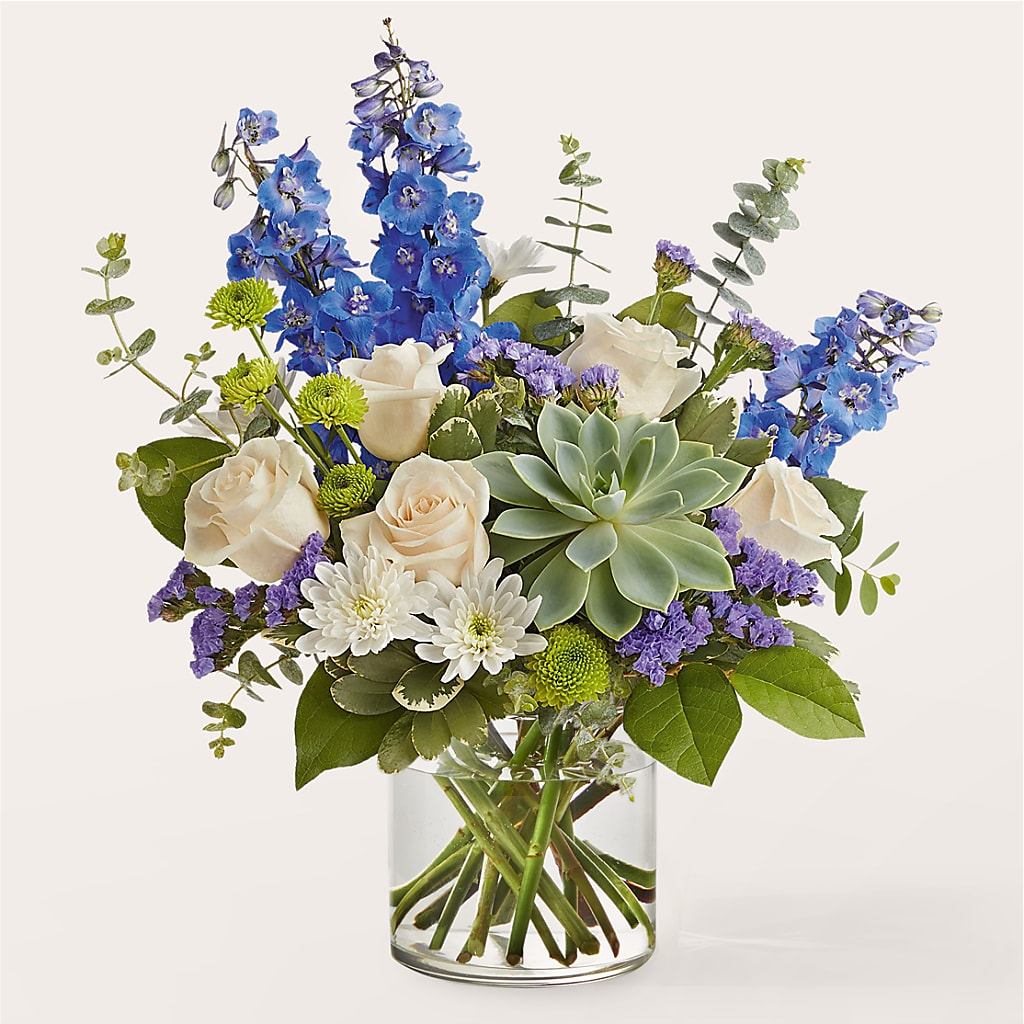 Cerulean Waves Bouquet – New Life Flower And Gifts, Rincon GA