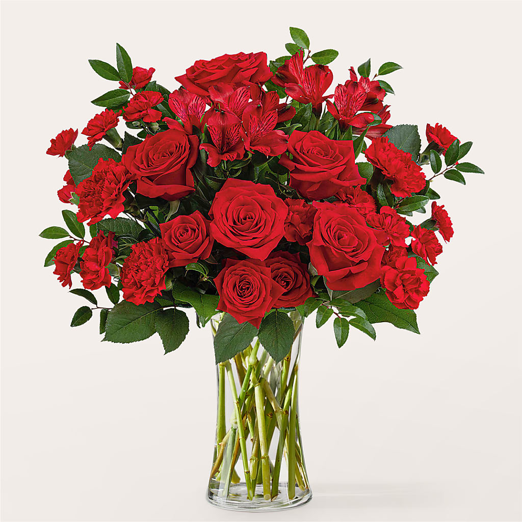 Brilliant Ruby Bouquet – New Life Flower And Gifts, Rincon GA