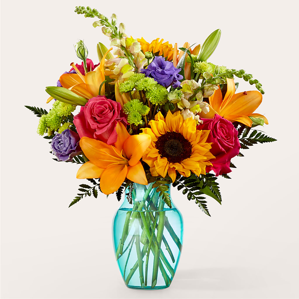 Double Rainbow Bouquet – New Life Flower And Gifts, Rincon GA