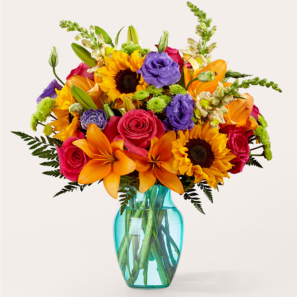 Double Rainbow Bouquet – New Life Flower And Gifts, Rincon GA