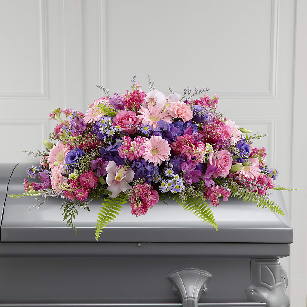 Glorious Garden Casket Spray – New Life Flower And Gifts, Rincon GA