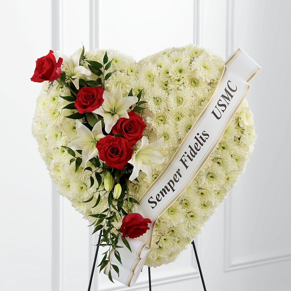 Heartfelt Hero Standing Heart – New Life Flower And Gifts, Rincon GA