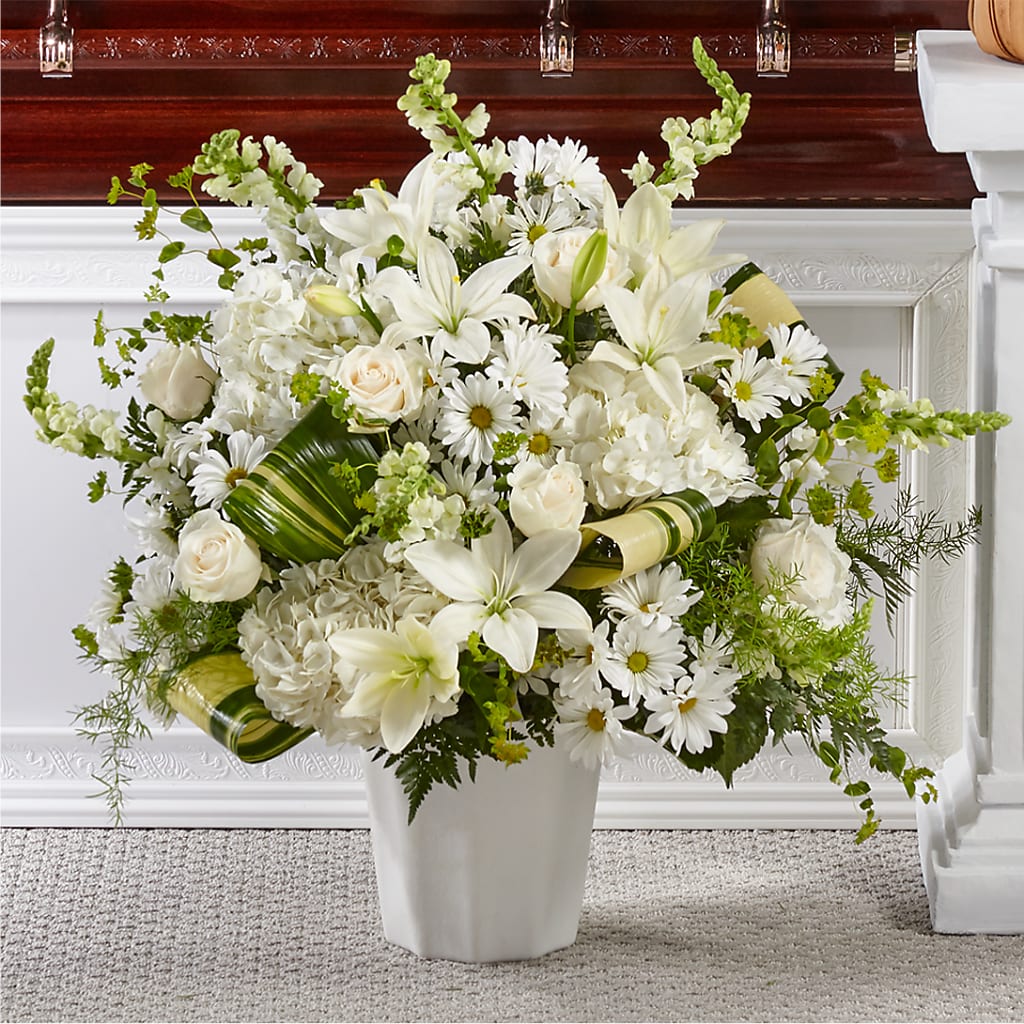 Thoughts of Tranquility Floor Basket – New Life Flower And Gifts, Rincon GA