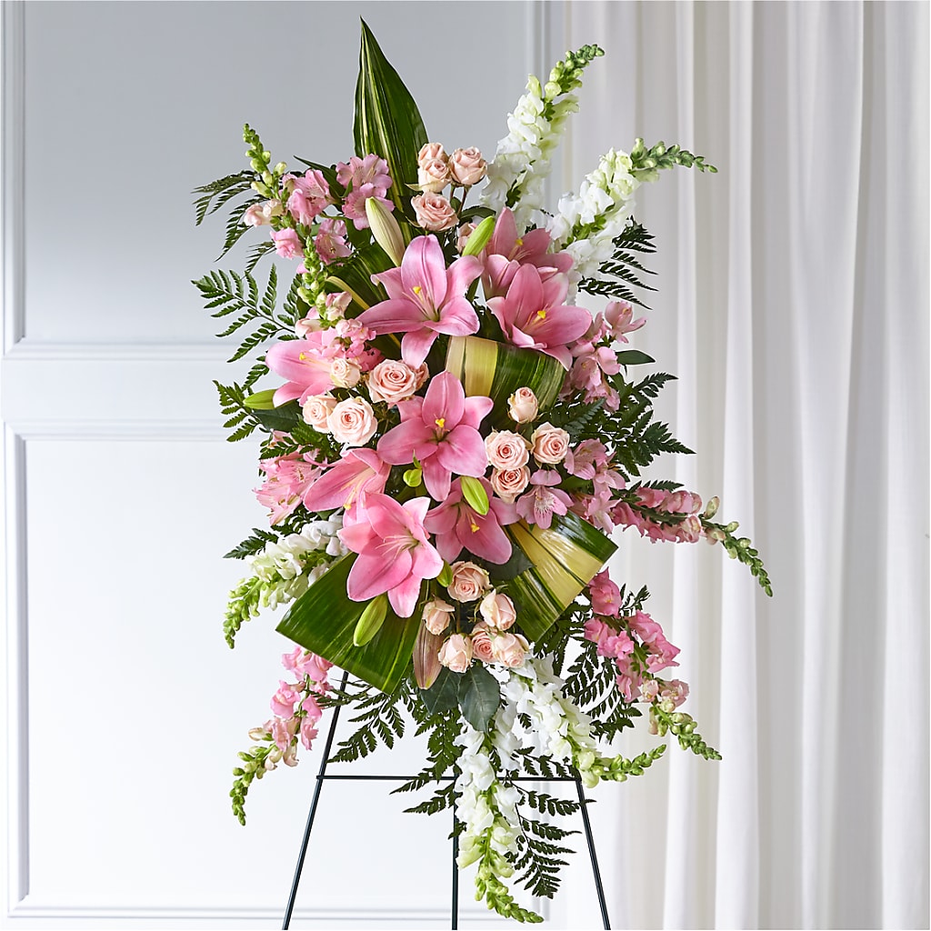 Elegant Embrace Standing Spray – New Life Flower And Gifts, Rincon GA