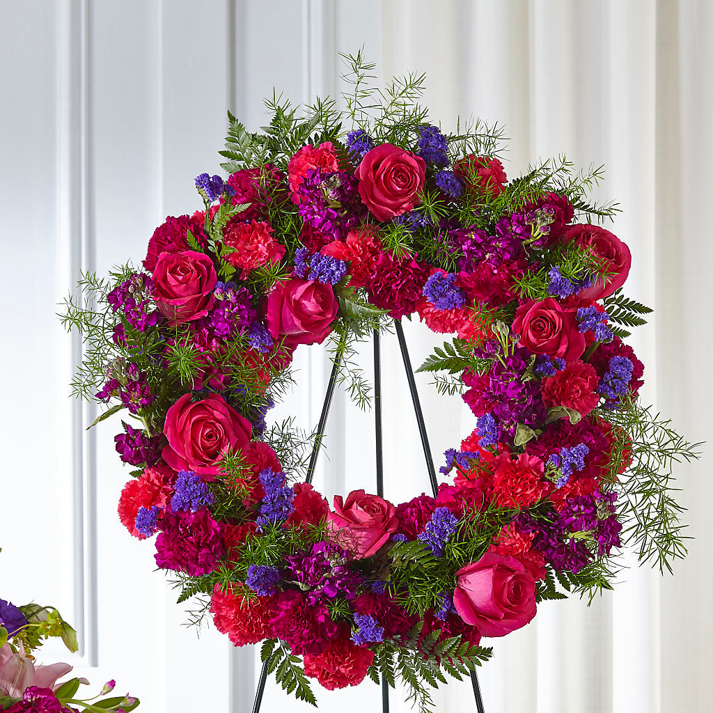 Calming Colors Wreath – New Life Flower And Gifts, Rincon GA