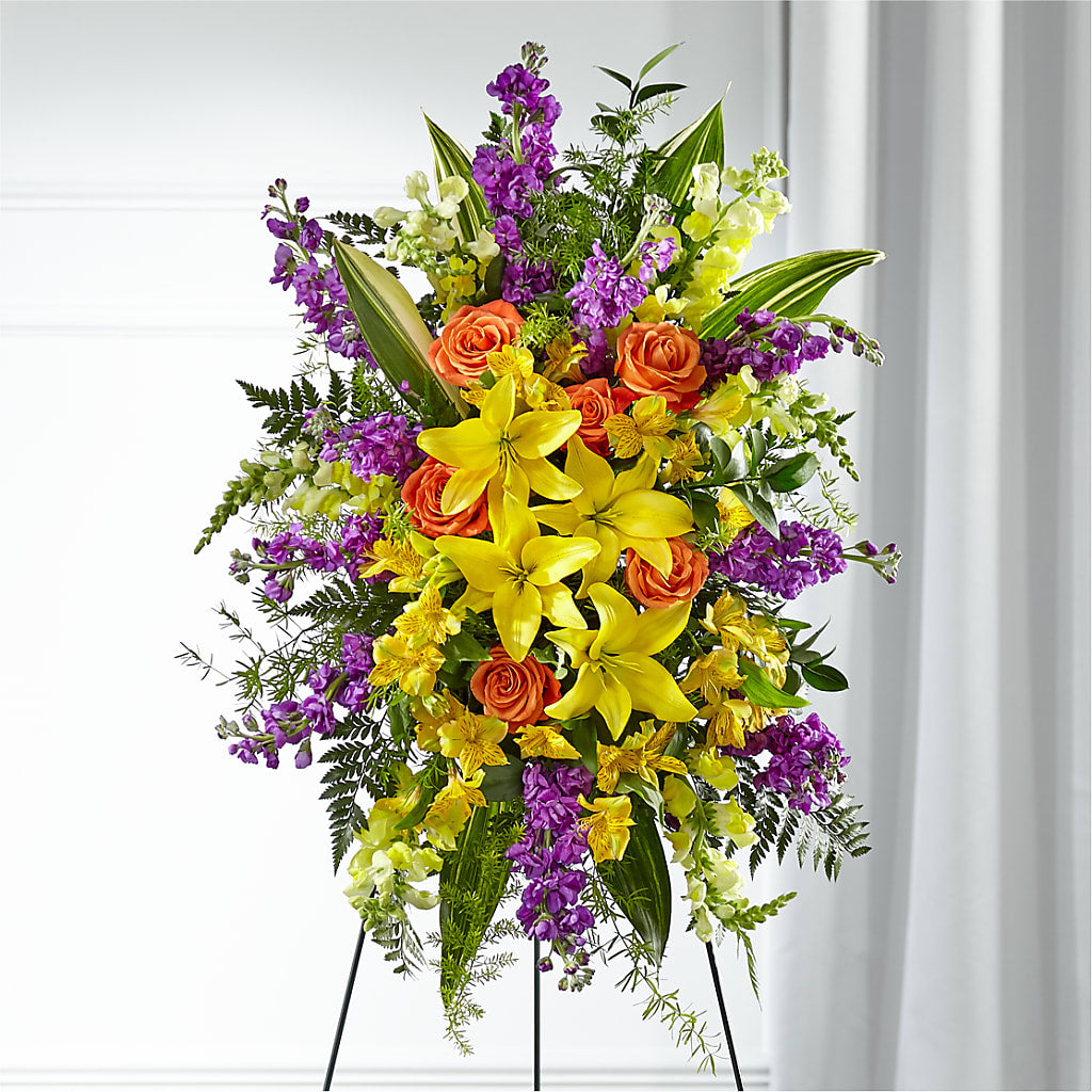 Thoughtful Prayers Standing Spray – New Life Flower And Gifts, Rincon GA