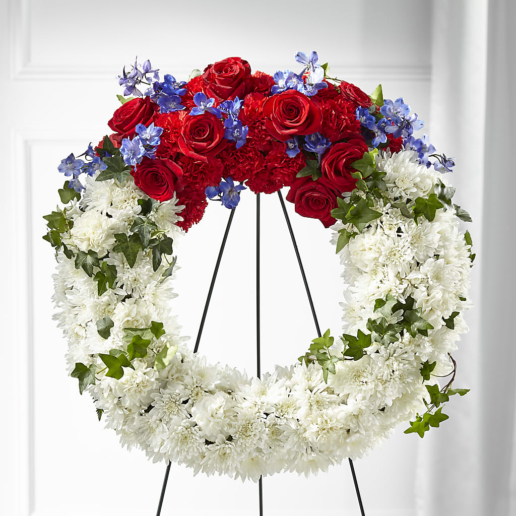 Patriotic Passion Wreath – New Life Flower And Gifts, Rincon GA