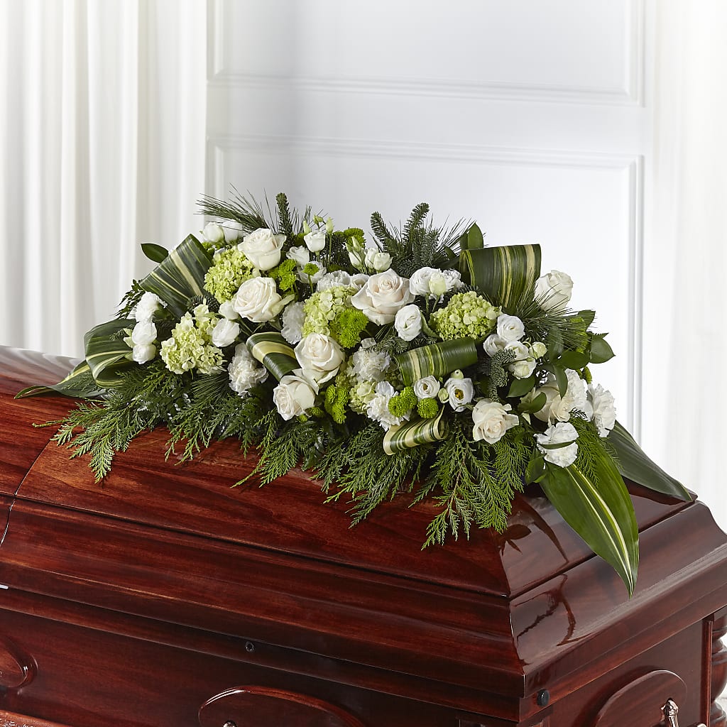 Hopeful Gesture Casket Spray – New Life Flower And Gifts, Rincon GA