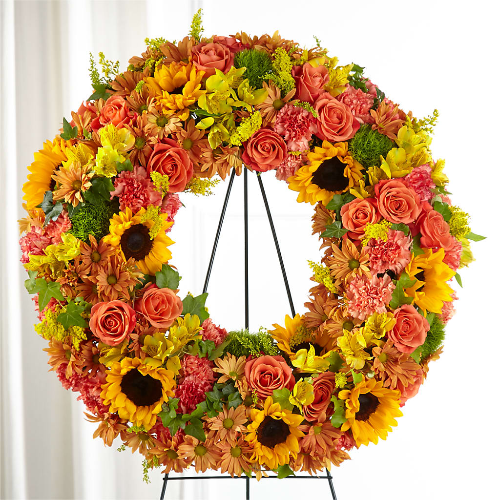 Autumnal Memories Wreath (Standard) – New Life Flower And Gifts, Rincon GA