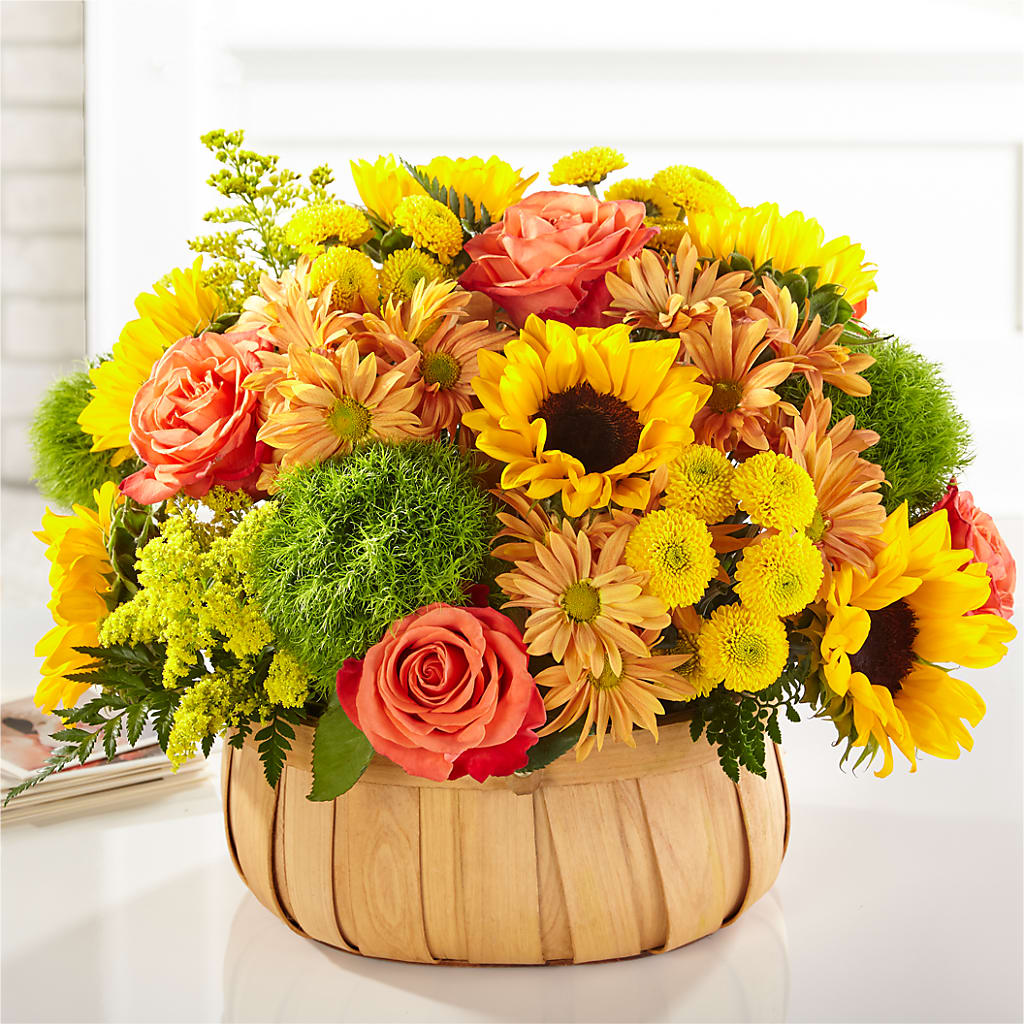 Harvest Sunflower Basket – New Life Flower And Gifts, Rincon GA