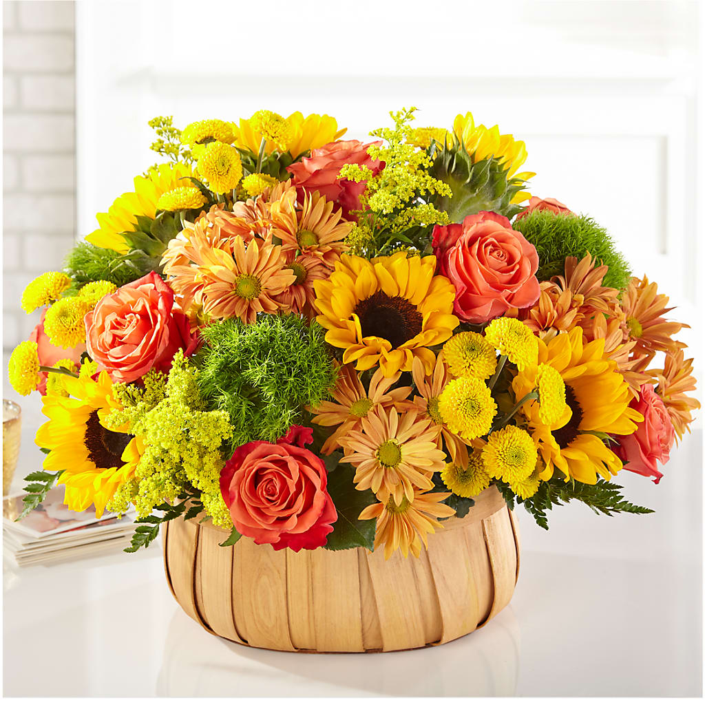Harvest Sunflower Basket – New Life Flower And Gifts, Rincon GA