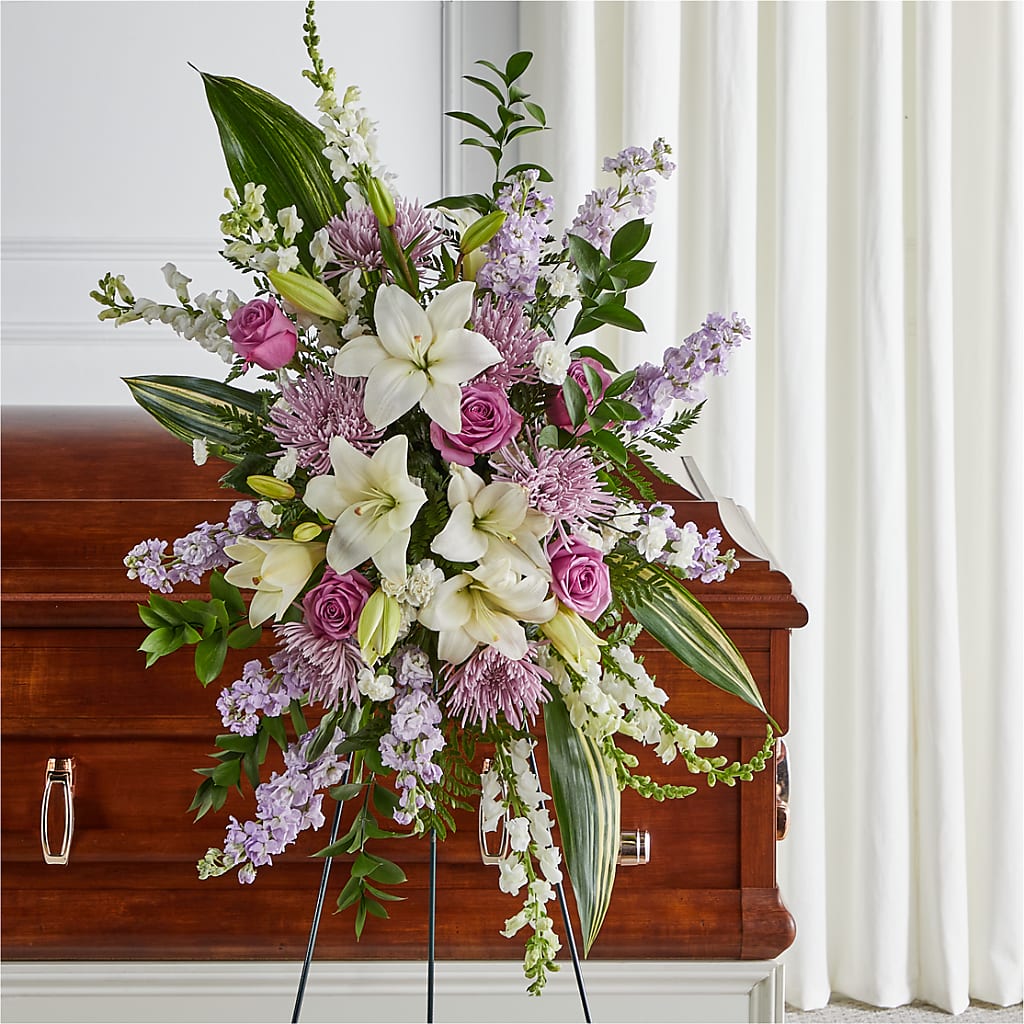 Grateful Hearts Standing Spray – New Life Flower And Gifts, Rincon GA