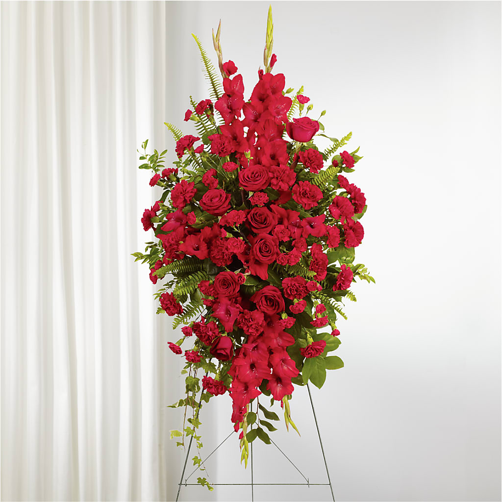 From the Heart Standing Spray – New Life Flower And Gifts, Rincon GA