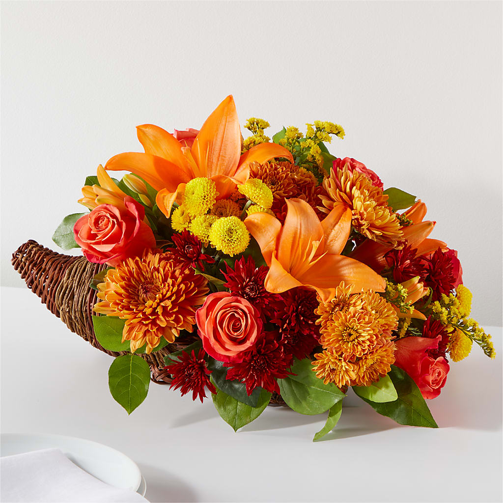 Bouquet of Blessings Cornucopia – New Life Flower And Gifts, Rincon GA