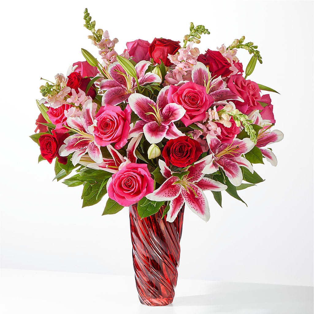 Always You Bouquet with Luxe Swirl Vase – New Life Flower And Gifts, Rincon GA