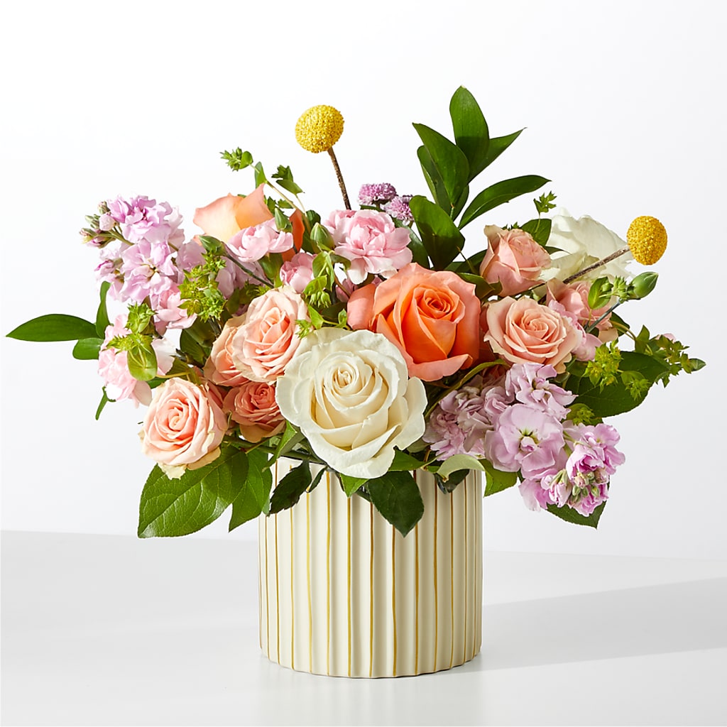 French Market Bouquet with Ivory Vase – New Life Flower And Gifts, Rincon GA