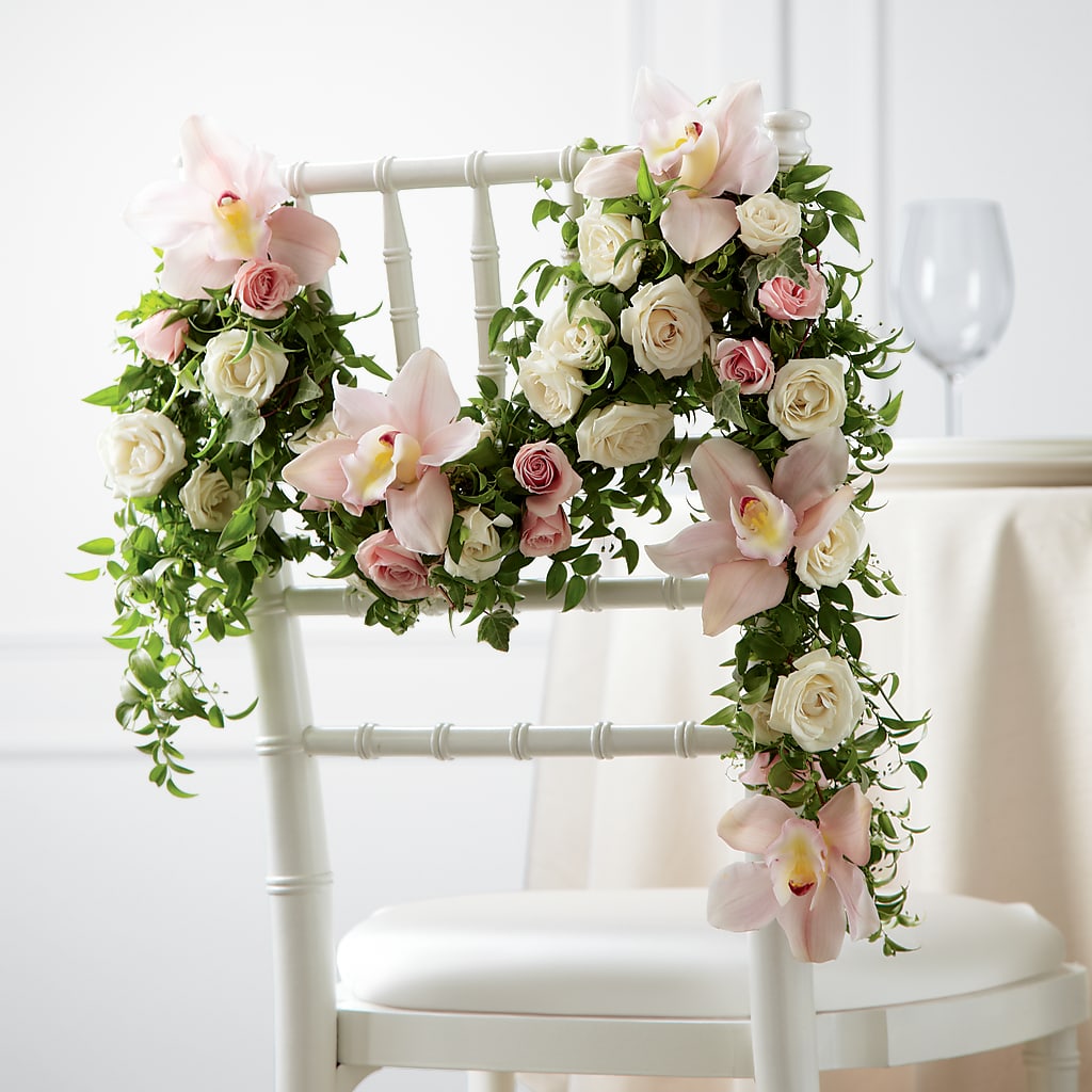 Orchid Rose Chair Décor – New Life Flower And Gifts, Rincon GA