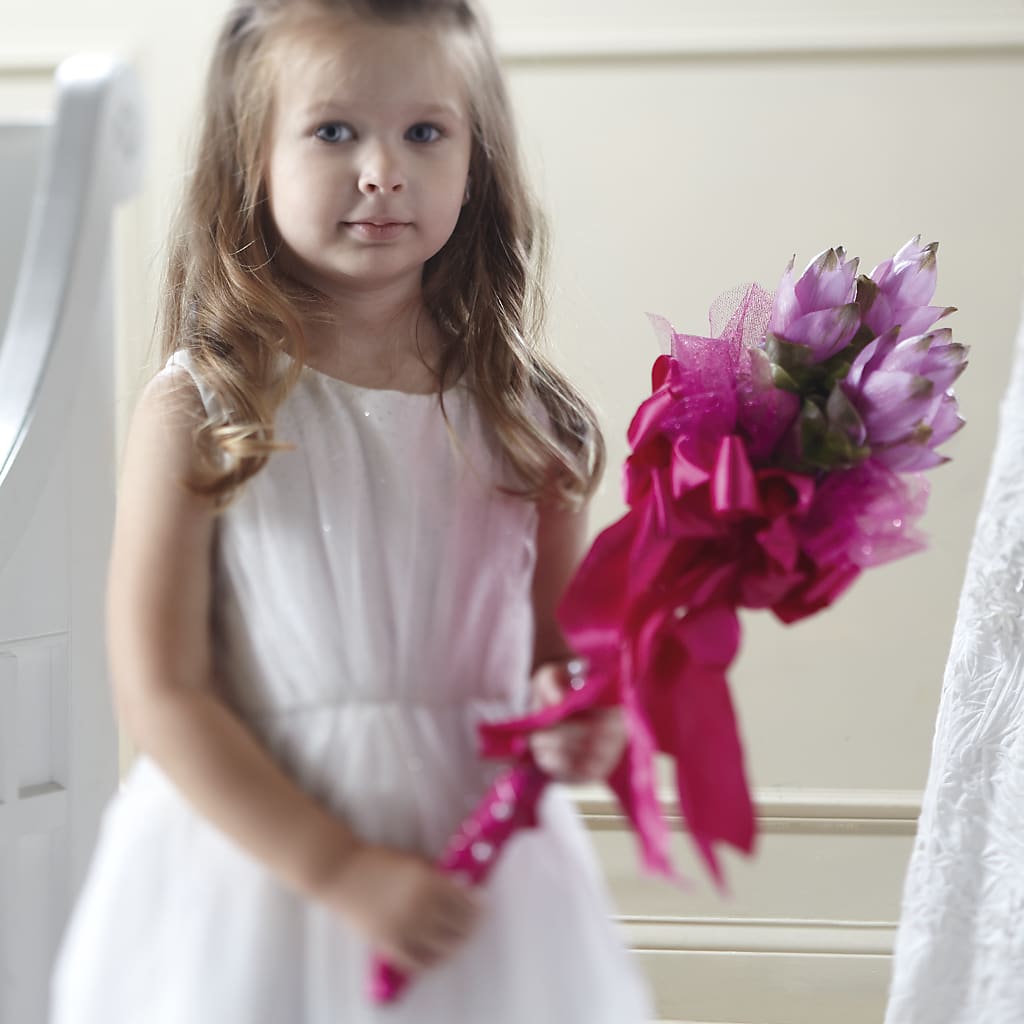 Sparkle Pink Flower Girl Bouquet – New Life Flower And Gifts, Rincon GA