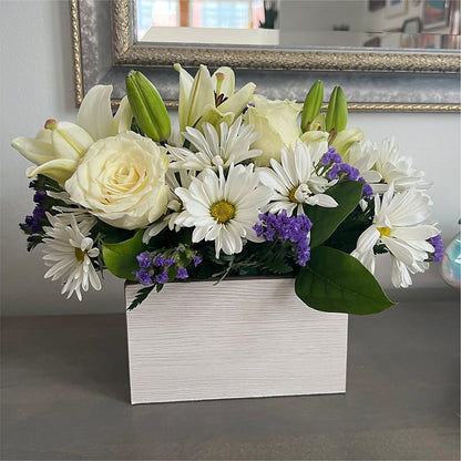 Beyond Blue Box Bouquet –  New Life Flower And Gifts, Rincon GA