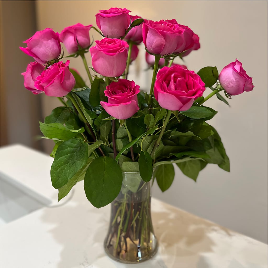 Long Stem Pink Rose Bouquet –  New Life Flower And Gifts, Rincon GA