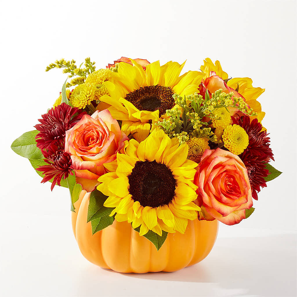 Golden Gourd Pumpkin Bouquet –  New Life Flower And Gifts, Rincon GA