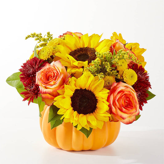 Golden Gourd Pumpkin Bouquet –  New Life Flower And Gifts, Rincon GA