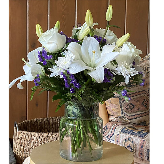 Beyond Blue Bouquet –  New Life Flower And Gifts, Rincon GA