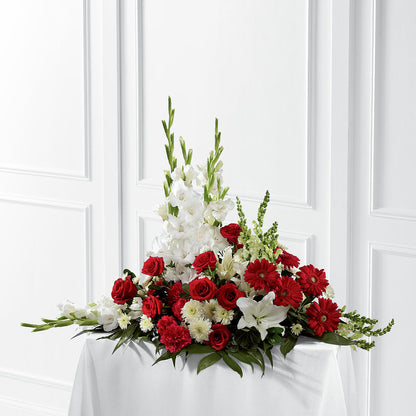 Crimson & White Arrangement –  New Life Flower And Gifts, Rincon GA