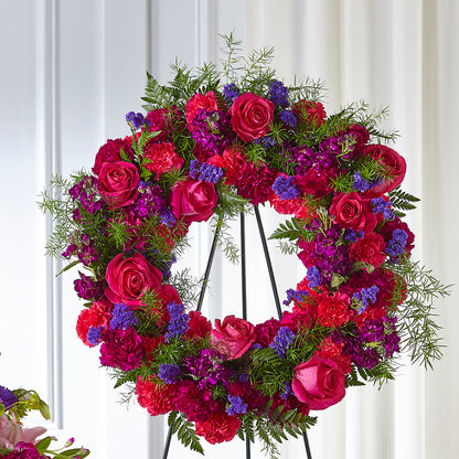 Calming Colors Wreath –  New Life Flower And Gifts, Rincon GA