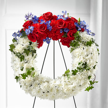 Patriotic Passion Wreath –  New Life Flower And Gifts, Rincon GA