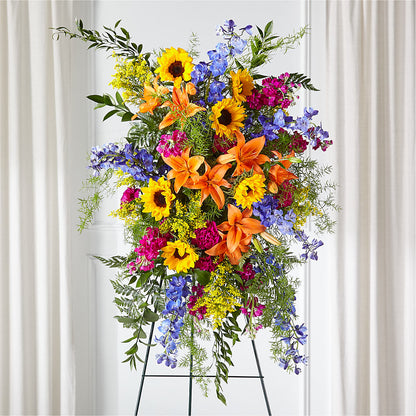 Sunlit Memories Standing Spray (Standard) –  New Life Flower And Gifts, Rincon GA