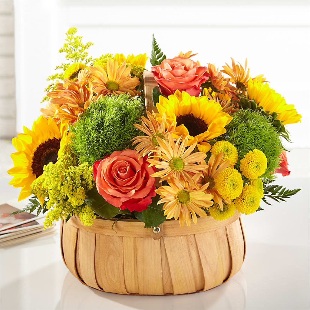Harvest Sunflower Basket –  New Life Flower And Gifts, Rincon GA