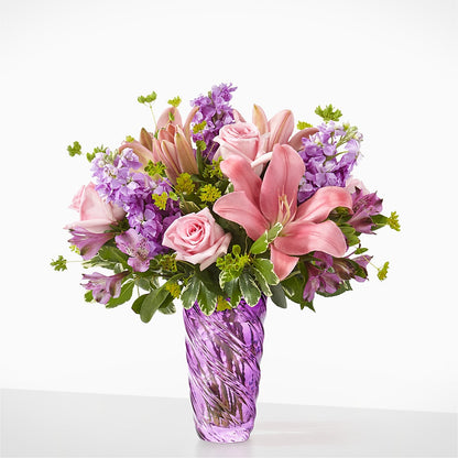 Precious Petals Bouquet with Luxe Swirl Vase –  New Life Flower And Gifts, Rincon GA