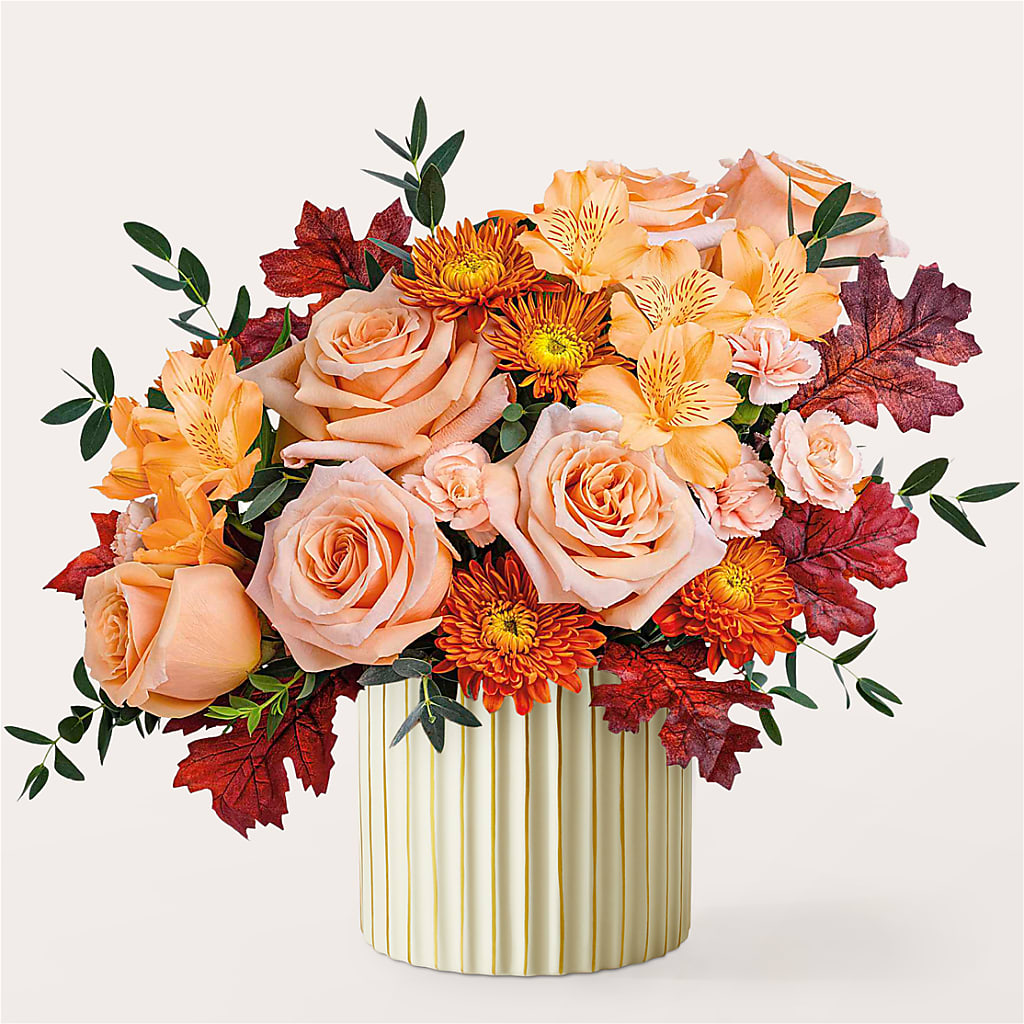 Spiced Latte Bouquet with Ivory Vase –  New Life Flower And Gifts, Rincon GA