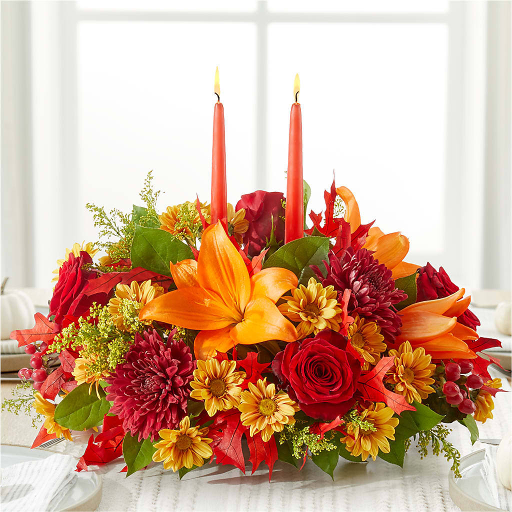 Autumn's Embrace Centerpiece –  New Life Flower And Gifts, Rincon GA