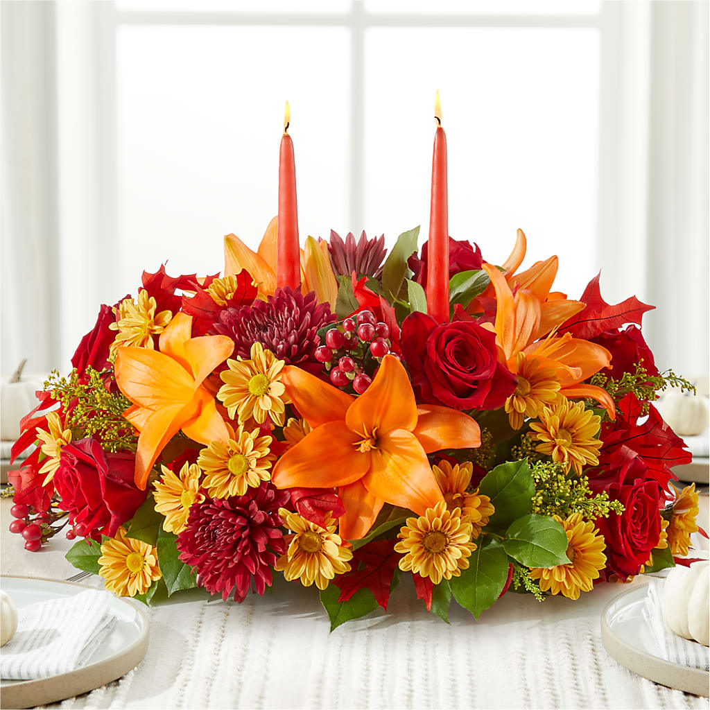 Autumn's Embrace Centerpiece –  New Life Flower And Gifts, Rincon GA