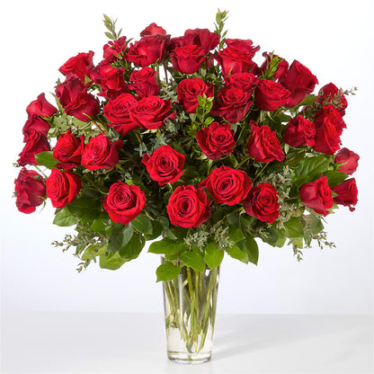 Forever Yours Fifty Stem Red Rose Bouquet –  New Life Flower And Gifts, Rincon GA